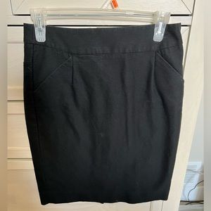 Black J Crew pencil skirt with pockets